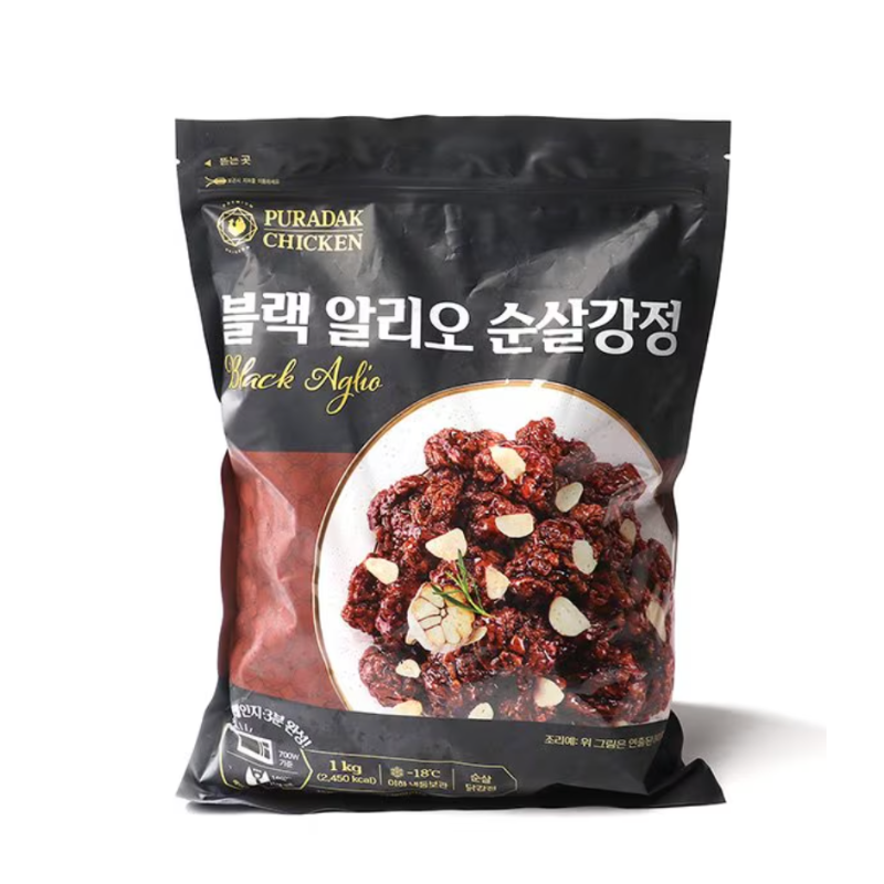 푸라닭 블랙알리오 순살 강정 1kg