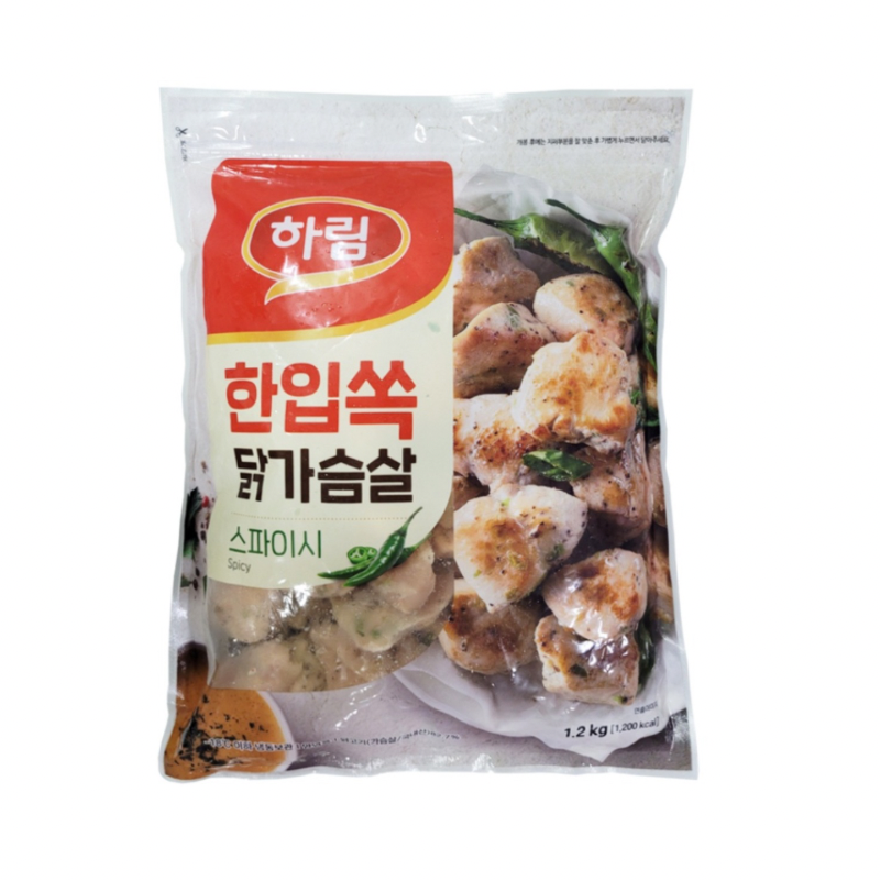 자연실록 하림 한입쏙 닭가슴살 1.2kg 스파이시