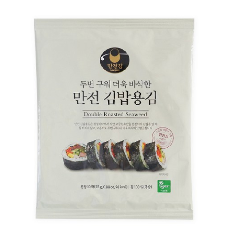 두 번 구워 더 맛있는 김밥용 만전김 25g