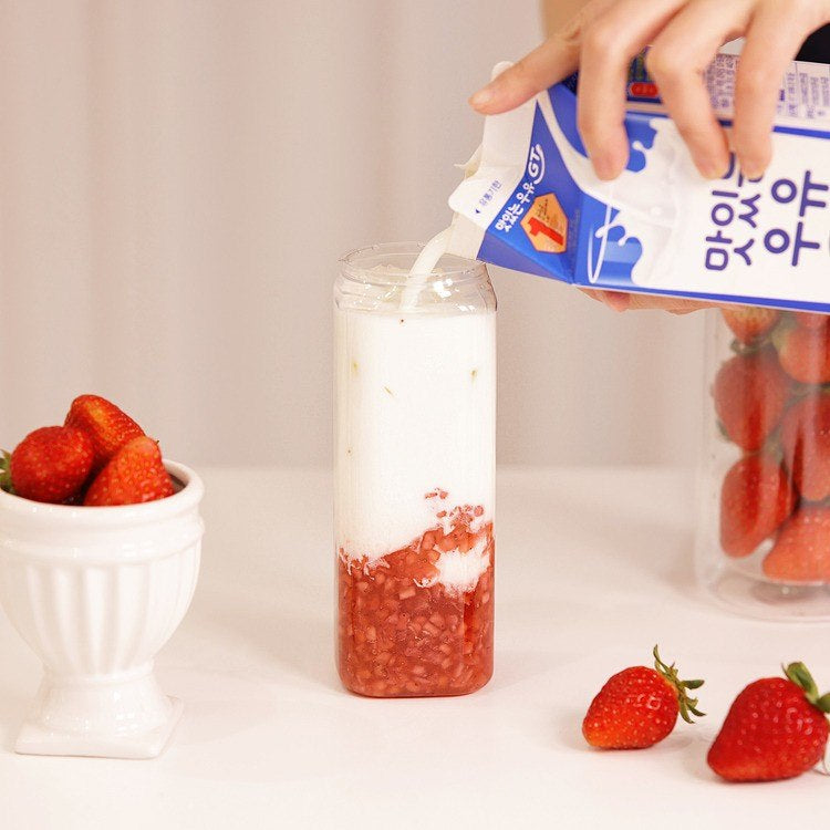 간식으로 짱! 딸기라떼 집에서 해주세요 ( 국산딸기 530g ) 유명카페 납품제품 ( 냉동과일아님 )