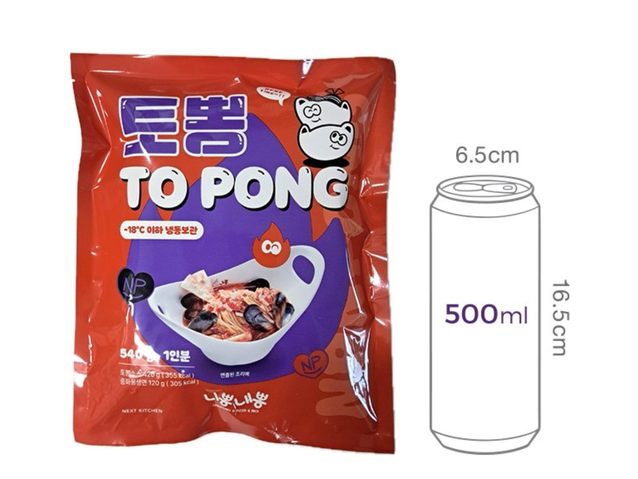 Korean Cream Jjamppong – Nipong Naepong K-ppong (Frozen, 1 Serving) / 니뽕내뽕 크뽕 크림짬뽕