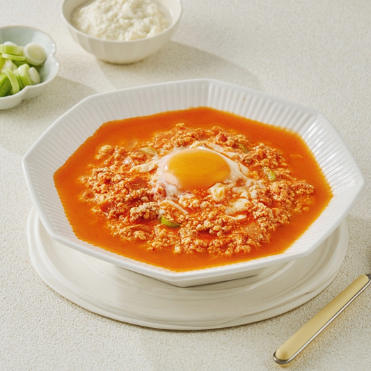 [강릉맛집] 속이 확 풀리는 얼큰한 한 그릇 얼큰 순두부찌개 (2~3인분) 국산 고춧가루 숙성양념사용