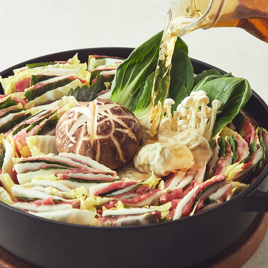 [Premium Korean Hotpot Kit] Chef's Mille-Feuille Nabe & Kalguksu 2–3 servings (1.05kg) – Easy Home Cooking Meal Kit Singapore