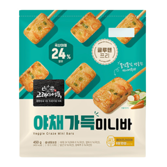 고래사 글루텐프리 야채 가득 미니바 450g
