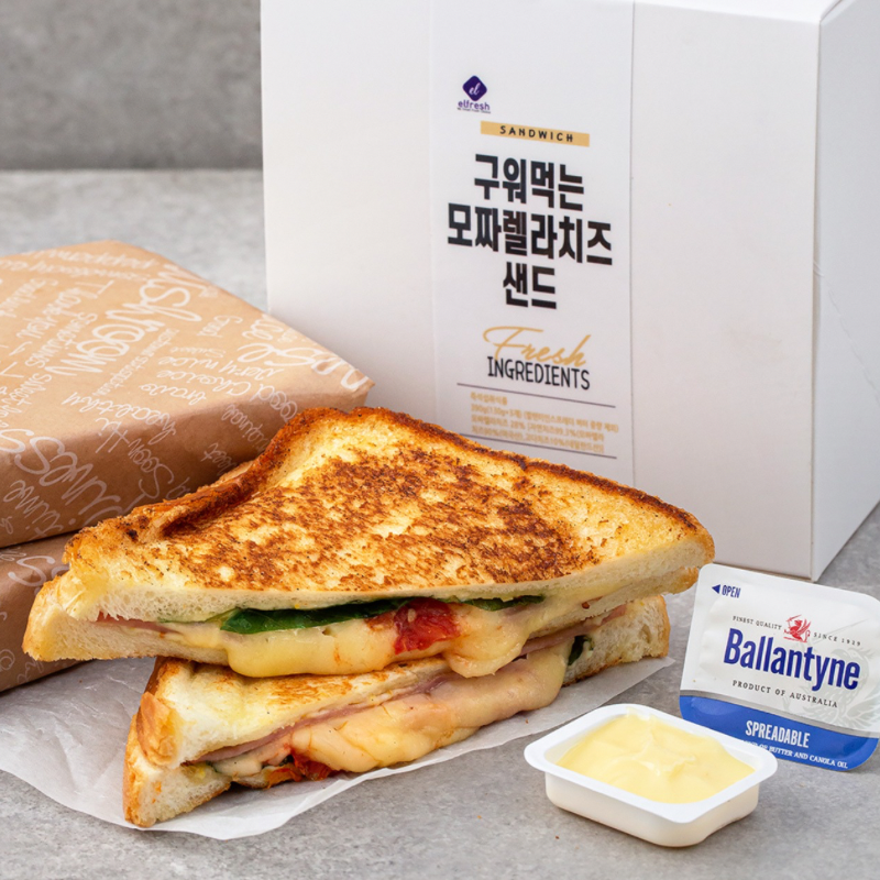 구워먹는 모짜렐라 치즈 샌드 130g x 3 | Grilled Mozzarella Cheese Sandwich Korean Toast Set Singapore Delivery