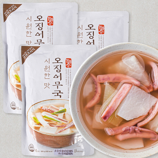 [맛집] 가마솥 오징어무국 500g x 3팩 | Korean Spicy Squid Radish Soup Cool Broth Singapore Delivery