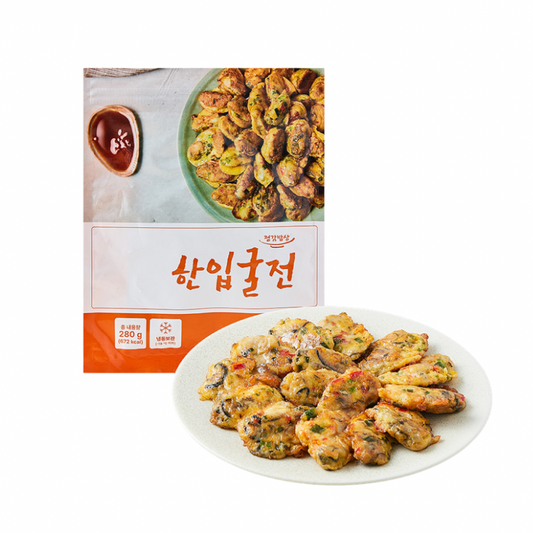 한입 굴전 280g | Korean Oyster Pancake Bite Frozen Airfryer Easy Seafood Jeon Singapore Delivery