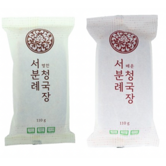 [서일농원] 서분례 명인 매운 청국장 + 일반청국장 세트  (110g x 4개입) 냉동
