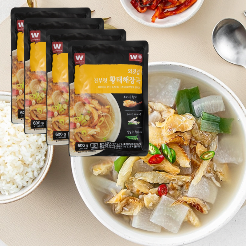[골목맛집] 외갓집 진부령 황태해장국 600g 4팩 냉동