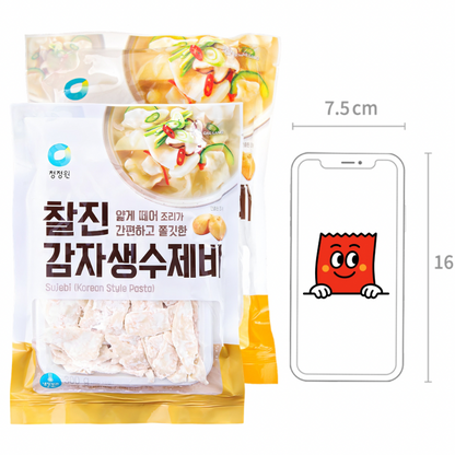 [정원이] 얇게떠 더 맛난 찰진 감자 수제비 300g x 2 | Chewy Korean Potato Sujebi Dough Singapore Delivery