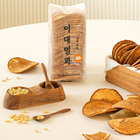 [명인] 이대명과 프리미엄 스낵 세트 ( 파래김맛, 잣, 땅콩맛 ) 2종 (쇼핑백 제공)