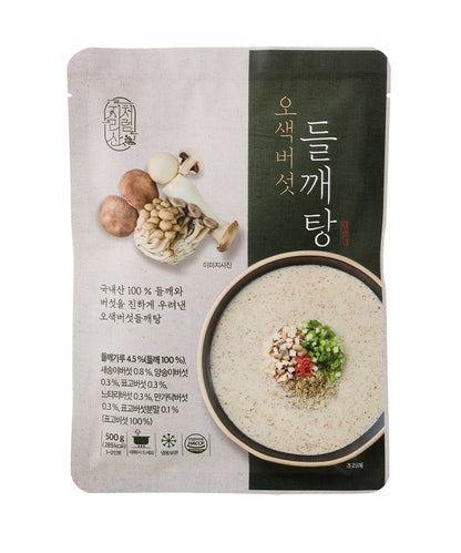 [맛집] 지리산 오색버섯 들깨탕 500g x 2팩 | Korean Perilla Mushroom Soup Singapore Delivery