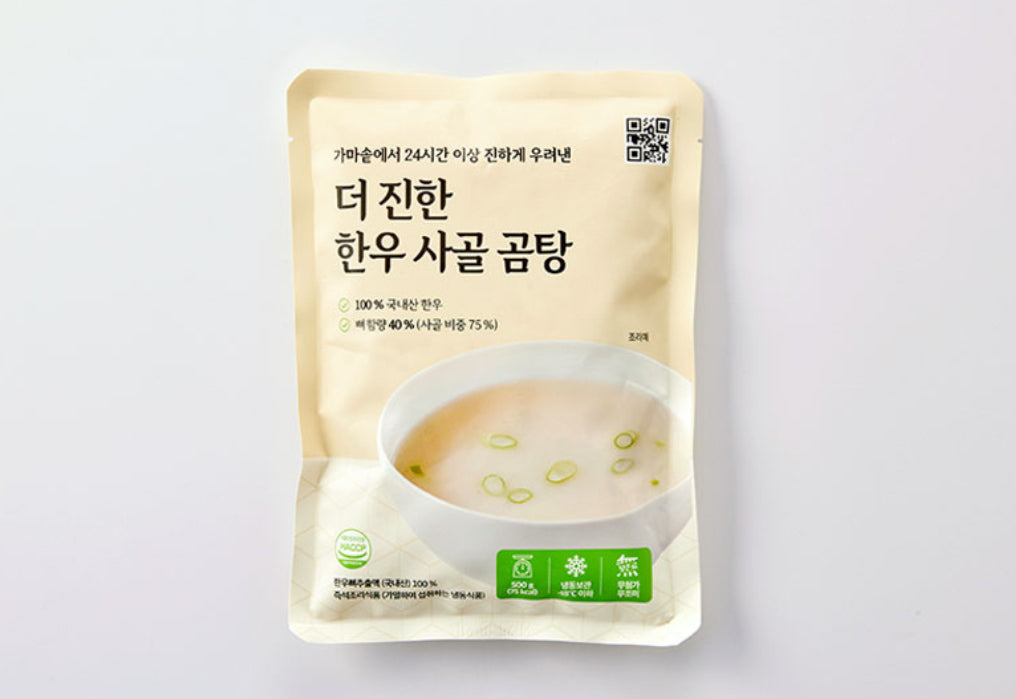 [멤버온리] 우리 사골곰탕 500g x 4 | Korean Beef Bone Soup 24hr Slow Cooked Premium Gomtang Singapore Delivery