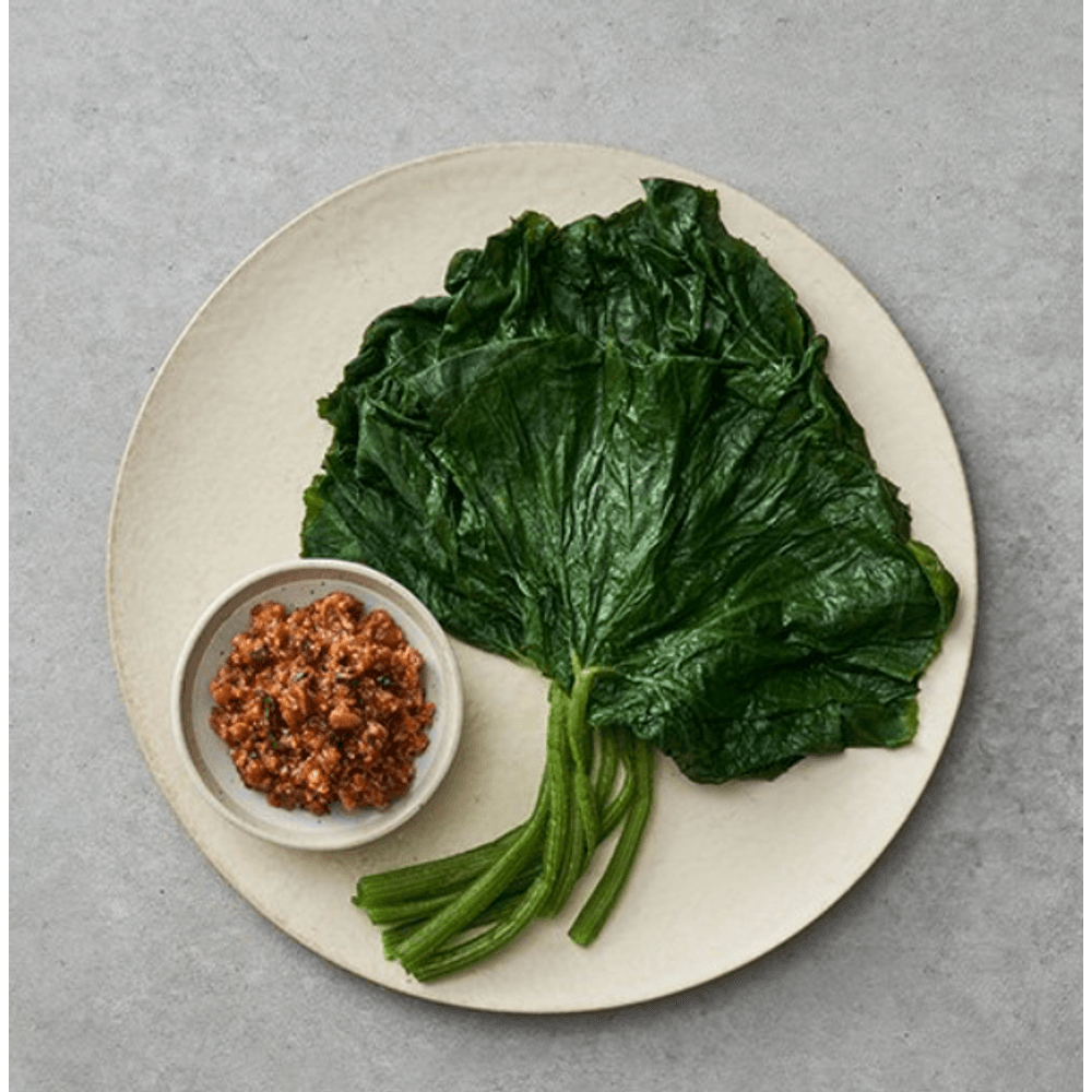 호박잎찜&견과두부쌈장 Steamed Pumpkin Leaves with Nutty Tofu Ssamjang Set 230g