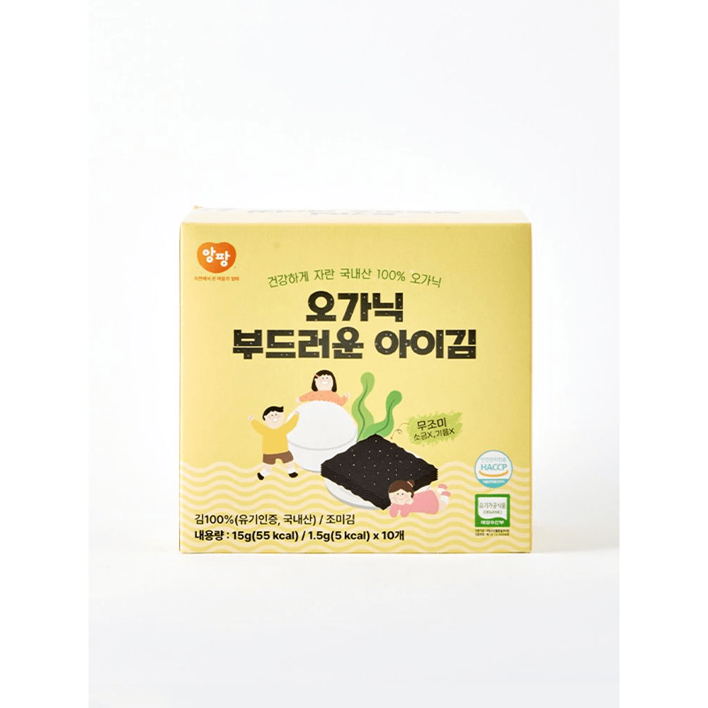 Angpang Organic Baby Seaweed Snack (Unseasoned) 10개입