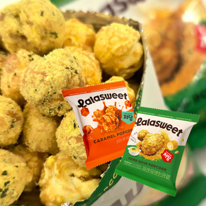 [저당] 라라스윗 저당 팝콘 세트 콘스프맛 & 카라멜 | Korean Low Sugar Popcorn Snack Singapore Delivery